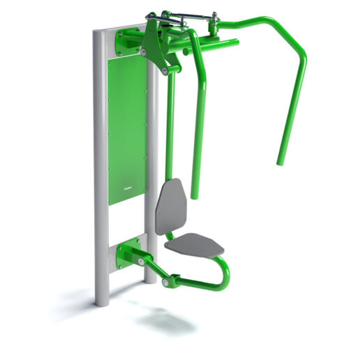 Versterk je armen en borstspieren met de butterfly, het perfecte buitenfitness apparaat voor een uitdagende workout!