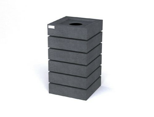 Afvalbak Agora in de kleur zwart.