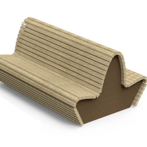 Parkbank model Knokke 13 De uitvoering van parkbank Knokke met leuning doorlopend Corten. Uitvoering ML. Ideaal als er niet in de bodem gemonteerd mag worden.