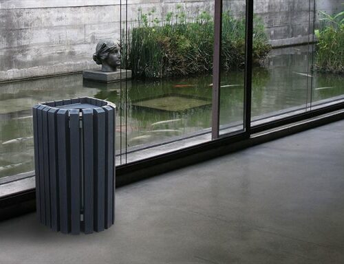 Buitenafvalbak Mercure in de kleur zwart