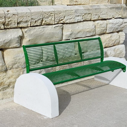 Parkbank Tauri Concrete 13 Parkbank Tauri concrete in een frisse groene ral klerur