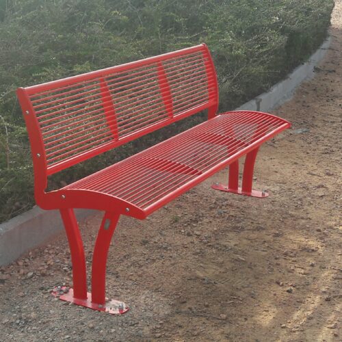 Parkbank Tauri Color 33 Door de aangelaste voetplaten met voorgeboorde gaten is de montage van deze fraaie parkbank een fluitje van een cent. Parkbank Tauri Color, een aanwinst voor de buitenruimte.