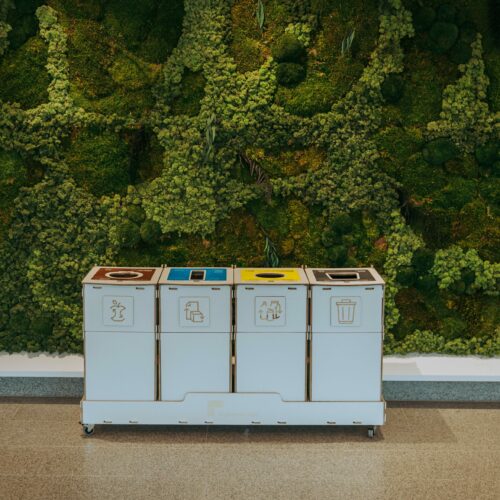 Afvalscheidingbak op wielen: Sortura