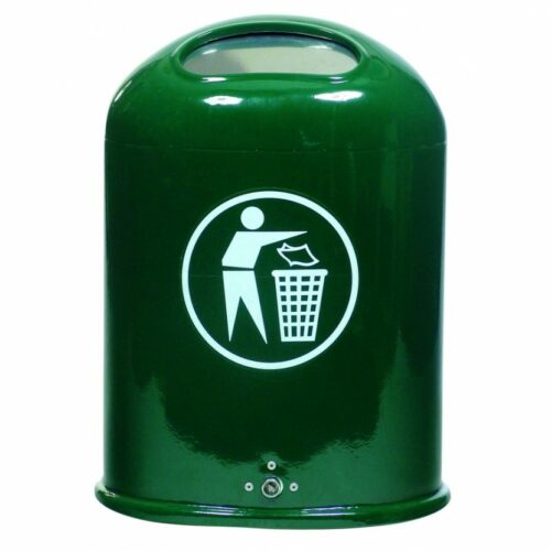 Buitenafvalbak Saluna 16 Afvalbak Saluna in helder groen gecoat, ook diverse andere ral kleuren mogelijk.