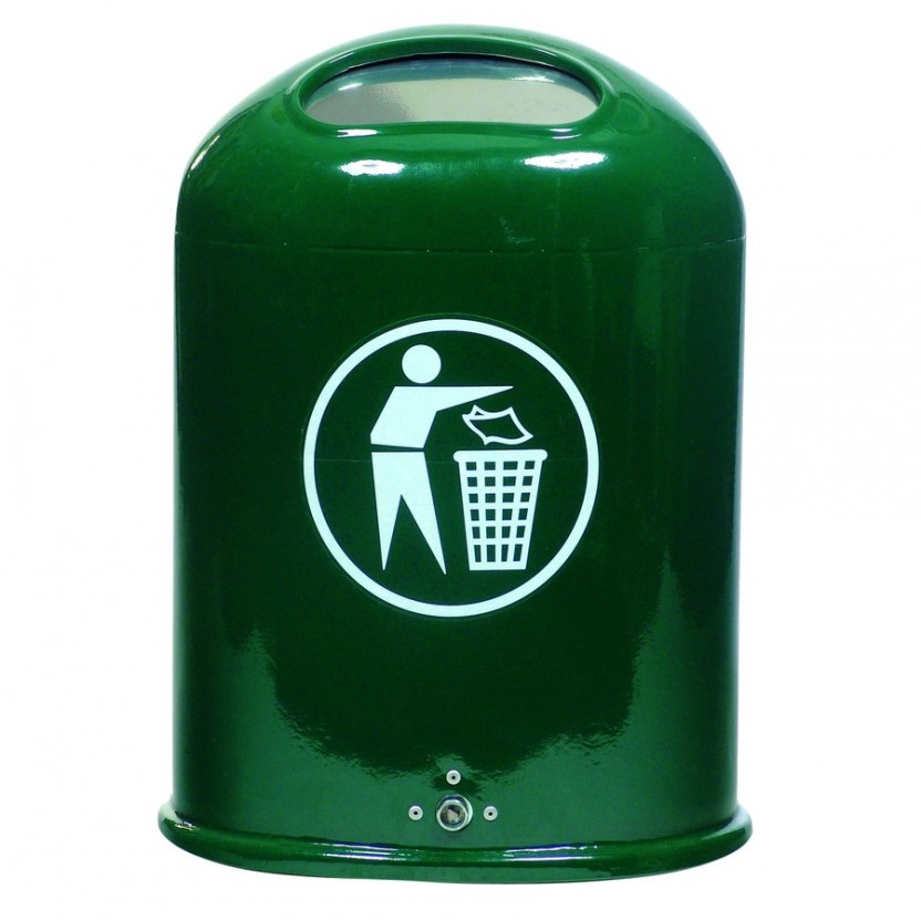 Buitenafvalbak Saluna 8 Afvalbak Saluna in helder groen gecoat, ook diverse andere ral kleuren mogelijk.