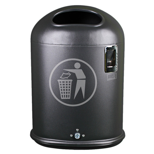 Buitenafvalbak Saluna 13 Afvalbakken voor de openbare ruimte kopen? Buiten afvalbak Saluna hier uitgevoerd met sigaretten-dover.