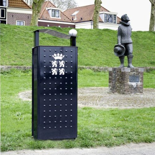 Buiten afvalbak City 9 Deze buiten afvalbakken zijn een fraai ogende en bijzonder duurzame oplossing voor de openbare en semi-openbare ruimtes.