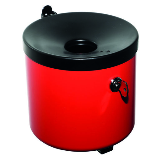 Asbak model Cubix 17 Asbak Cubix met poedercoating in de kleur rood.