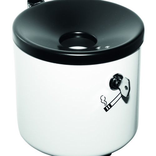 Asbak model Cubix 18 Asbak Cubix met poedercoating in de kleur wit.