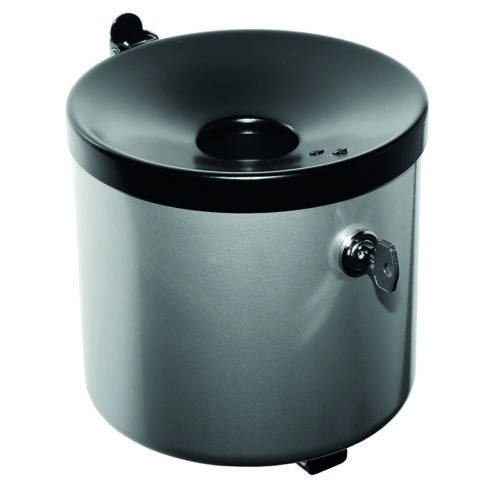 Asbak model Cubix 19 Asbak Cubix met poedercoating in de kleur zilver.