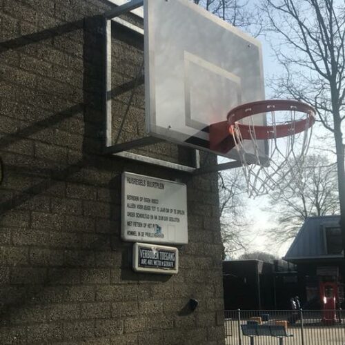 Basketbalbord met muurbevestiging 10 Duurzaam en verrassend voordelig basketbalbord met een oversteek.