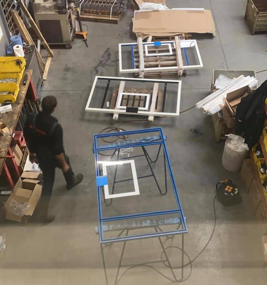 Basketbalbord Profi compleet 9 DE productie van deze basketbalborden uit het topsegment in onze fabriek Stadskanaal