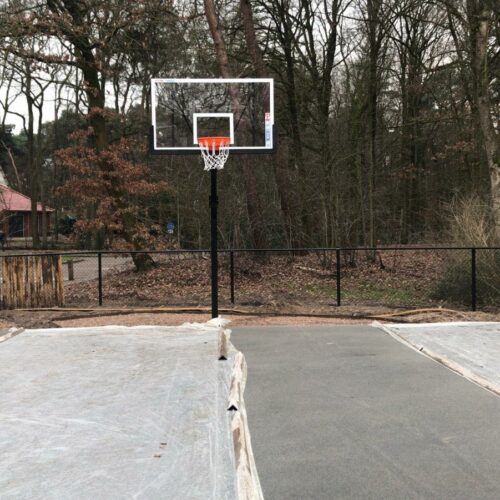 Basketbalpaal PROFI-outdoor 79 Basketbalpaal Profi op klantverzoek zwart gepoedercoat.