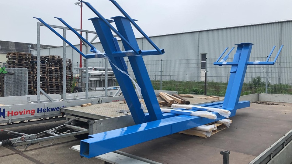 Basketbalpaal PROFI-outdoor 28 Gereed voor transport en montage basketbalpalen Profi.