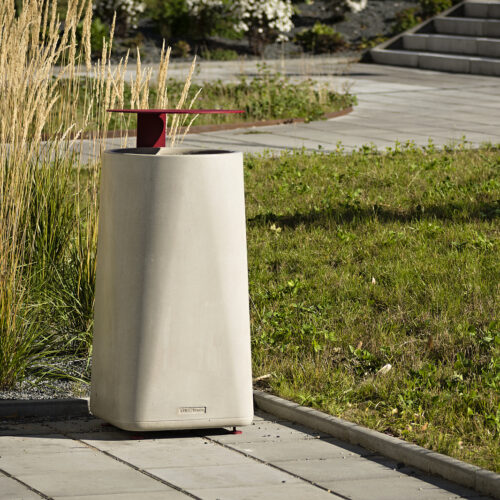 Buiten afvalbak Koln 12 betonnen afvalbak buiten Koln