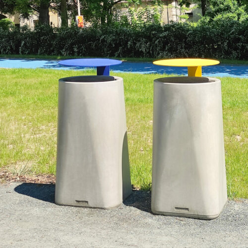 Buiten afvalbak Koln 13 Afvalbakken model Koln K2Uitgevoerd met gekleurde deksels. Ideaal als u afval wilt scheiden.