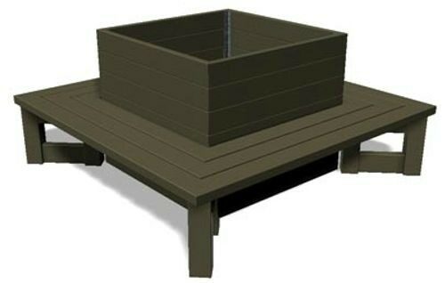 Boombank London 10 Deze voordelige en duurzame boombanken zijn ook met geïntegreerde plantenbak leverbaar.