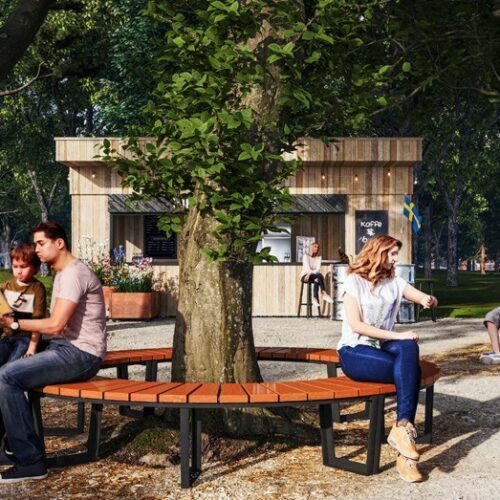 De Boombank Model Ament is een duurzame en stijlvolle zitoplossing die perfect geschikt is voor parken, tuinen en pleinen waar comfort en uitstraling belangrijk zijn.