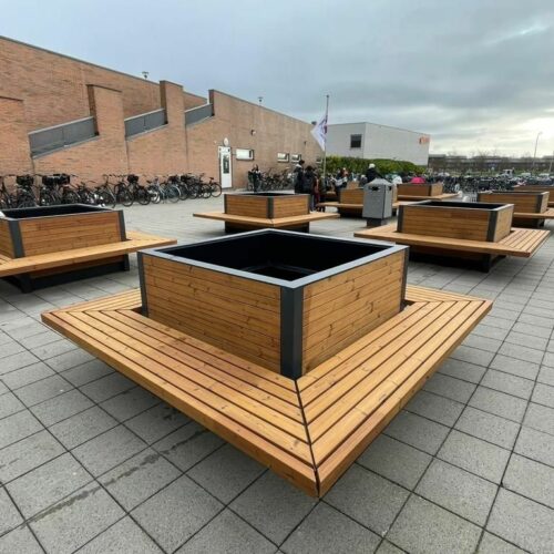 Plantenbak- zitbankcombinatie model Cimi 18 boombank Cimi