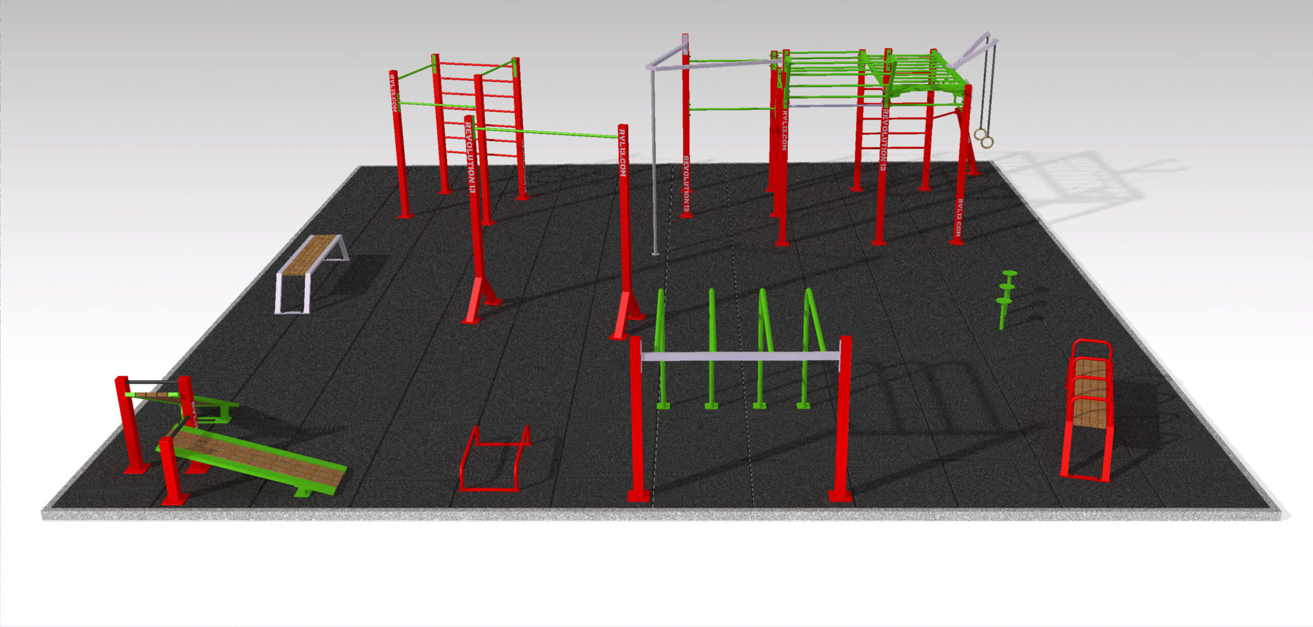 Dubbele Step Up 2 Deze Step Ups zijn een ideale aanvulling op uw buiten fitness c.q. bootcamp -park