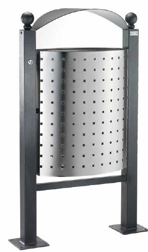 Buiten afvalbak model Genova 2 Buitenfvalbak Genova, bijzonder fraai Italiaans design. Deze afvalbakken zijn ook met geïntegreerde asbak leverbaar en in in een rvs uitvoering.