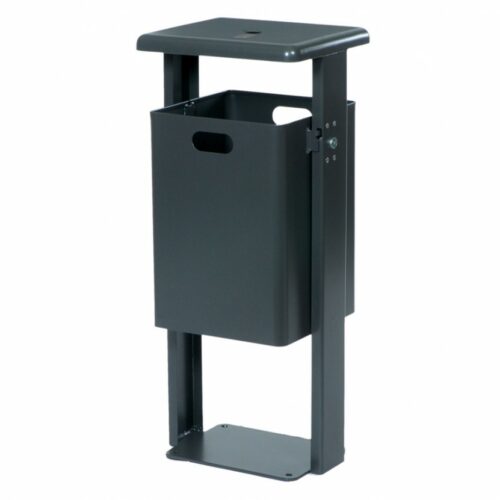 Buitenafvalbak Cubix Luxe 5 Afvalbak Cubix. Vrijstaand. Op de afbeelding de antraciet gecoate uitvoering.