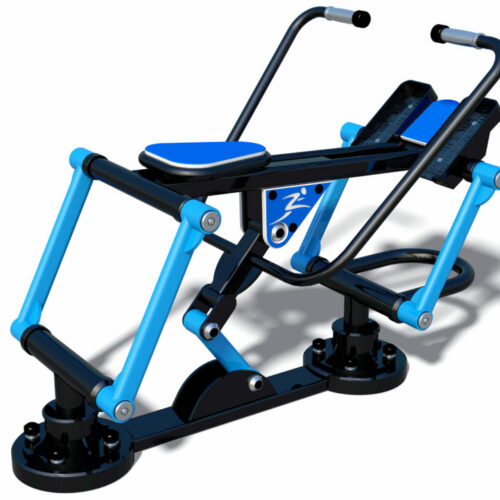 Outdoor roeitrainer 12 De uitvoering lichtblauw-zwart