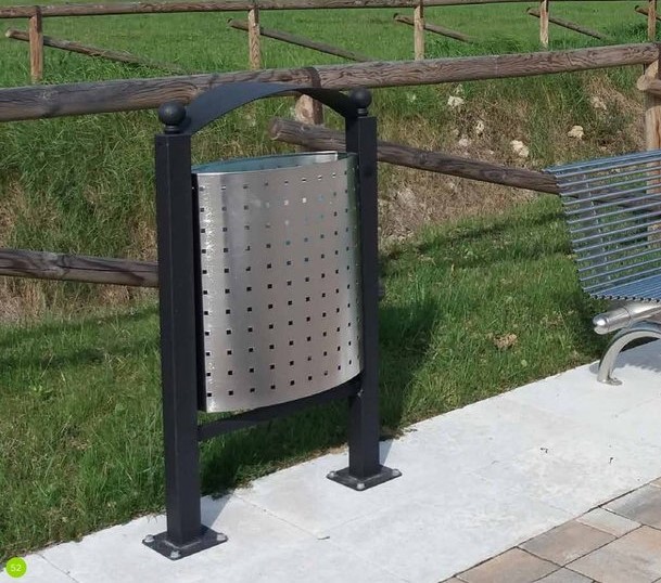 Buiten afvalbak model Genova 1 Buiten afvalbak model Genova