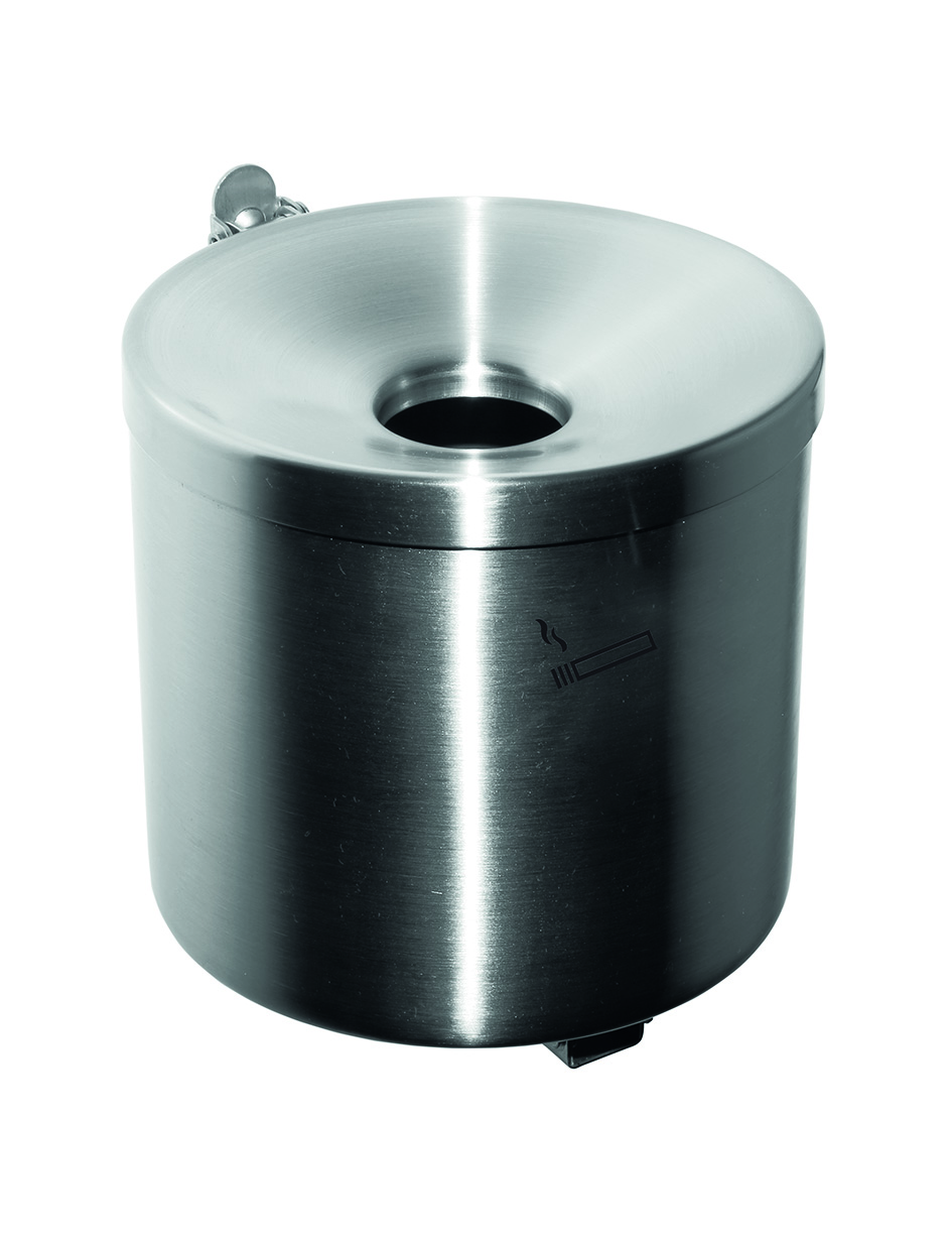 Asbak model Cubix 3 De 2.4 liter rvs uitvoering van deze asbak is de meest verkochte bij onze rookoverkapping Perdok en Palermo.