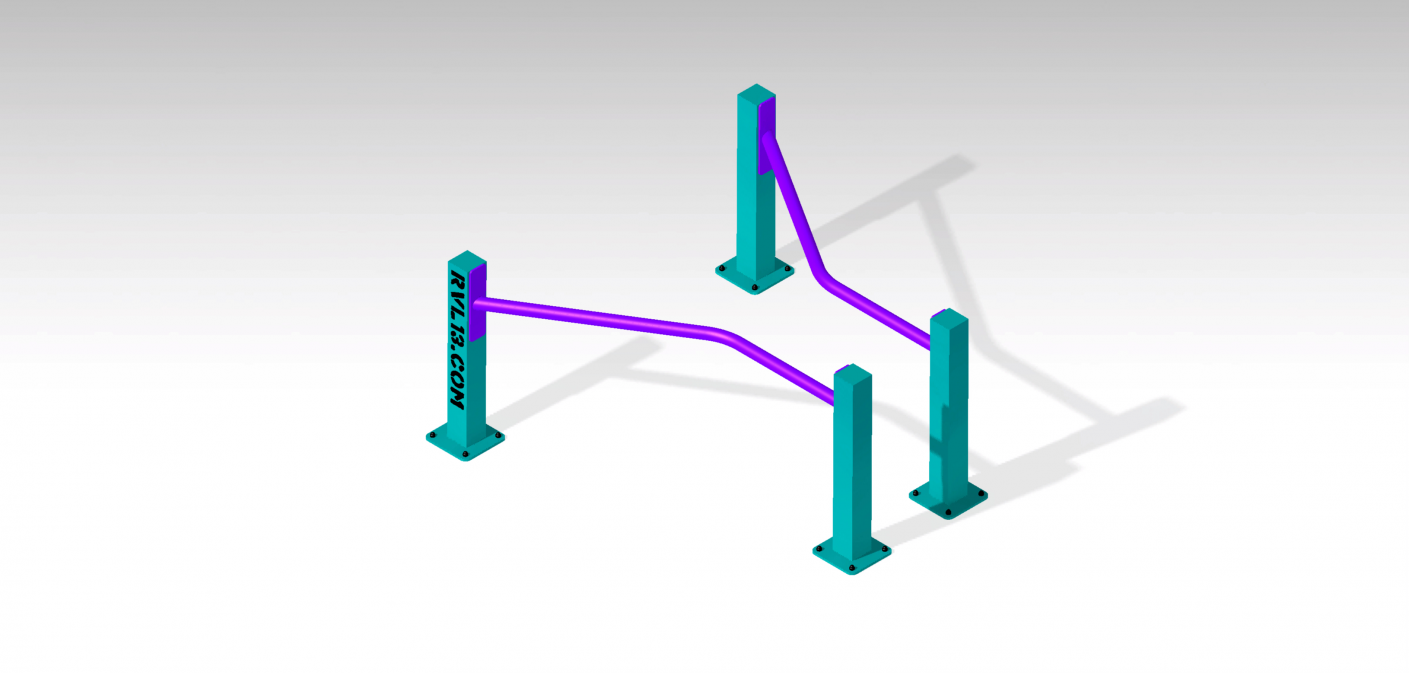 Buitenfitness parallel bars 2 Parallel Bars. Uitbreidings buiten fitness apparaat voor onze Bootcamp parken