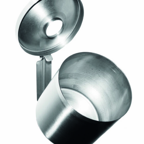 Asbak model Cubix 21 Asbak Cubix rvs 2.4 Liter. De meest verkochte buitenasbak bij onze rookoverkappingen.