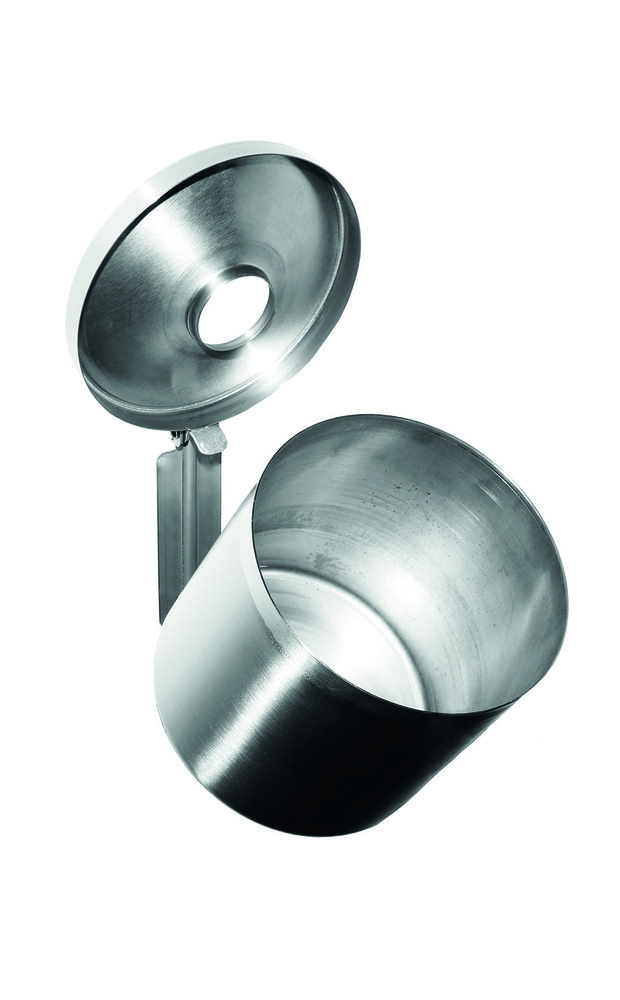 Asbak model Cubix 10 Asbak Cubix rvs 2.4 Liter. De meest verkochte buitenasbak bij onze rookoverkappingen.