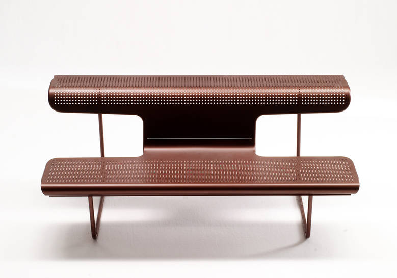 Parkbank De dichter 13 De Basic-uitvoering van deze fraaie designer parkbanken