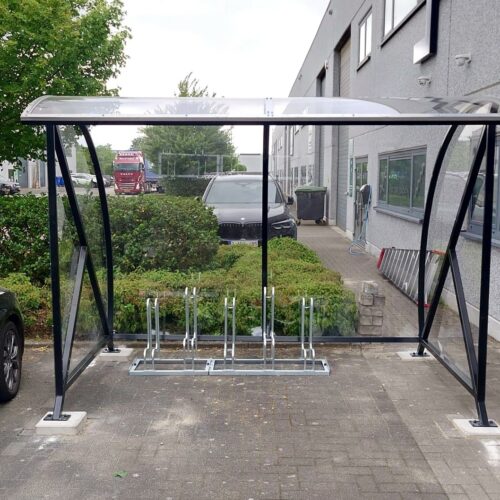 Fietsoverkapping BF1000 - AANBIEDING 108 De BF1000 is de perfecte overkapping voor wie zoekt naar een nette, praktische en onderhoudsarme oplossing voor fietsen of rokers.