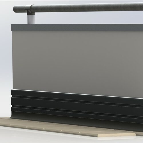 No Infill profielen 12 Geleverd in lengtes van 6 meter. Kantplank aluminium No-Infill. Eenvoudige montage en zeer duurzaam. 10 jaar garantie.