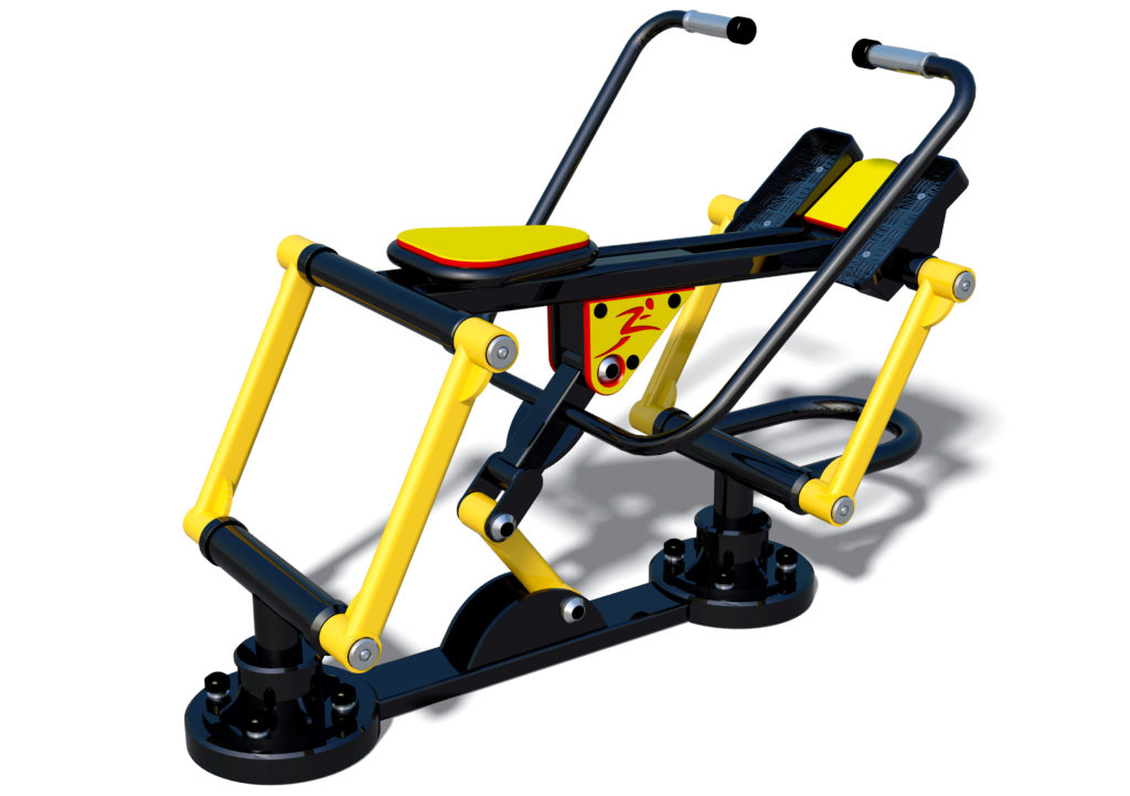 Outdoor roeitrainer 1 Outdoor kracht/cardio fitness apparaat, dat bestand is tegen alle weersomstandigheden.