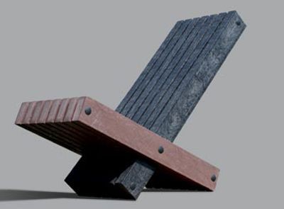 Lounge stoel Atlantic 1 Parkbank - loungestoel Atlantic. Afgebeeld in bruin-zwart