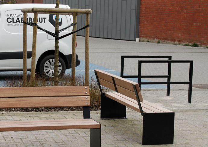 Parkbank Amburgo 1 Parkbank Torino met rugleuning.