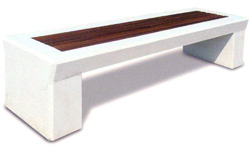 Parkbank model Linea 7 Parkbank Linea, ook zonder rugleuning leverbaar.