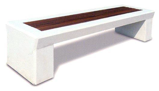 Parkbank model Linea 4 Parkbank Linea, ook zonder rugleuning leverbaar.