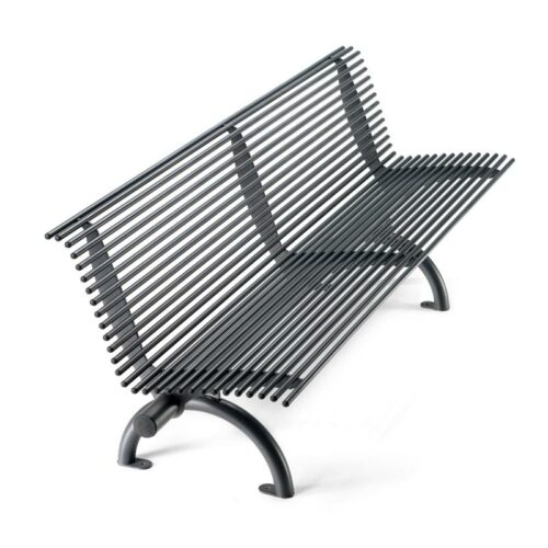 Parkbank Rest recht 34 Parkbank Rest met voetplaten tbv de bevestiging op het maaiveld. Deze fraaie design parkbanken kunnen ook met verlengde bankvoeten geleverd worden voor bevestiging onder het maaiveld.