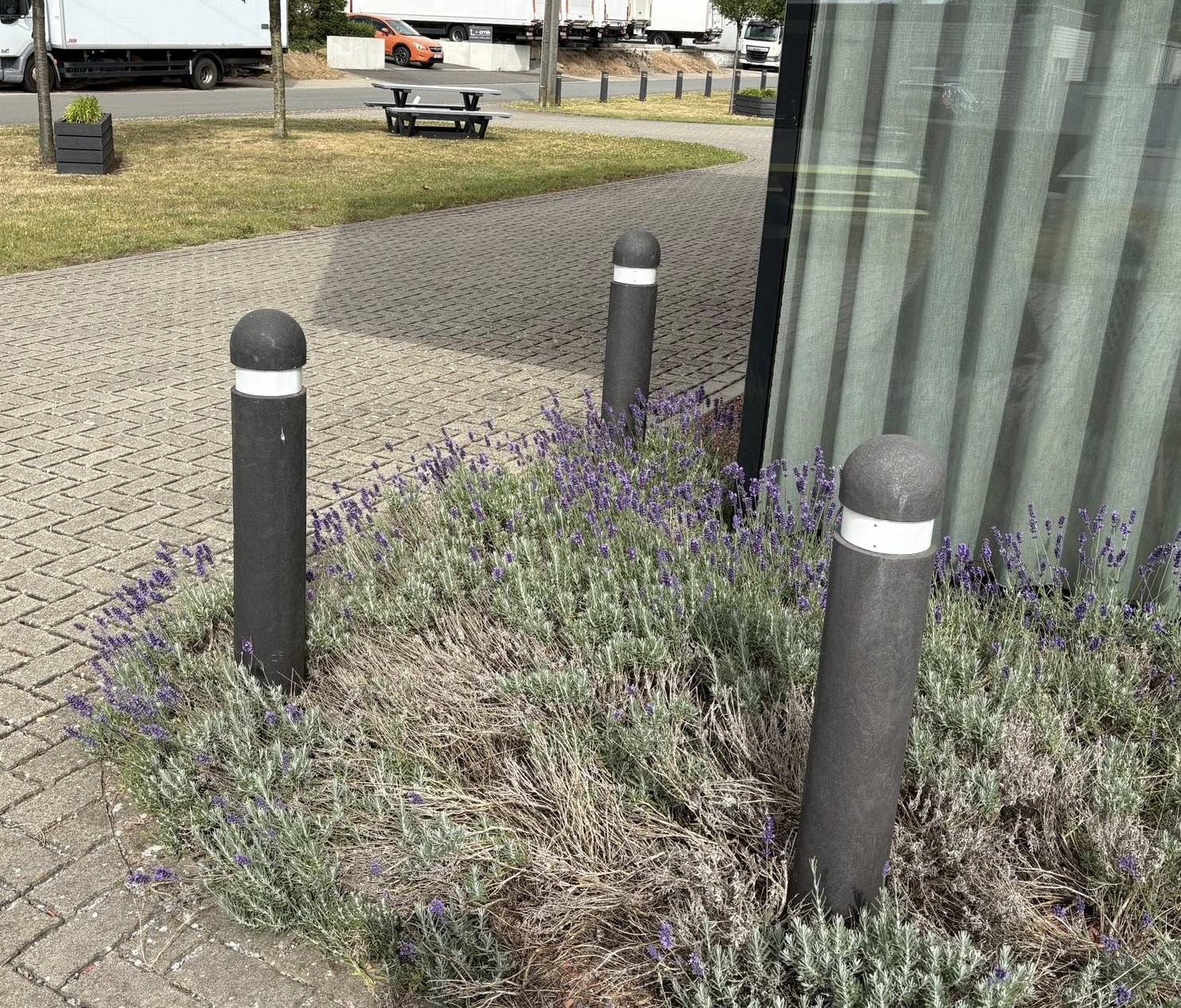 Kunststof parkeerpaal rond 1 De ultieme duurzaamheid, afzetpalen, parkeerpalen van regeneraat