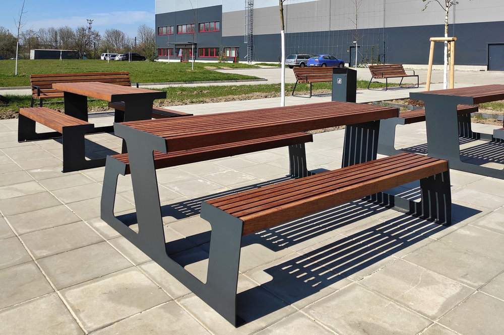 Parkbank model Vega 7 Ook als picknickset - picknicktafel leverbaar.