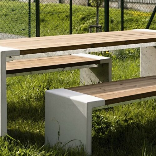 Picknicktafel Sibelo met de latten in horizontale richting