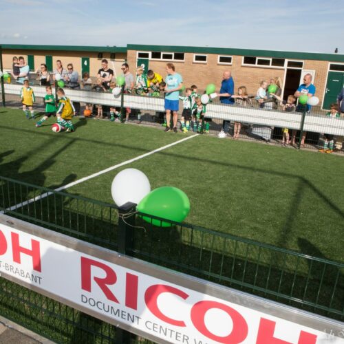 Reclame-ophangsysteem Pro 56 Onze reclamerails - reclamebordophangprofielen PRO, plaatsen we ook steeds vaker op onze pannakooien en sportkooien.