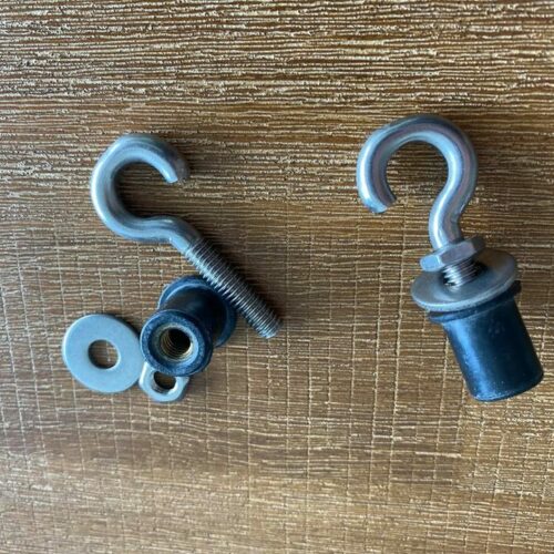 Nethaken met rubberen plug 5 rvs nethaken rotated