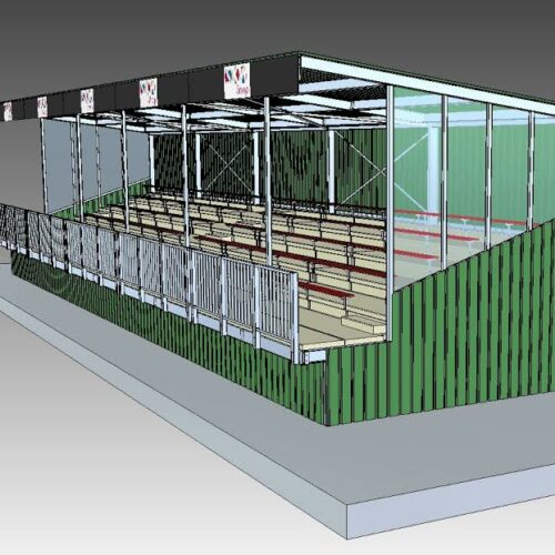 Tribune model Live 63 Van de tekentafel tot aan de plaatsing. Tribunes uit onze Live-serie, een absoluut topproduct!