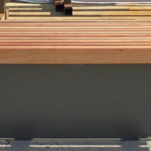 Parkbank Armas 12 Zijaanzicht parkbank Armas.