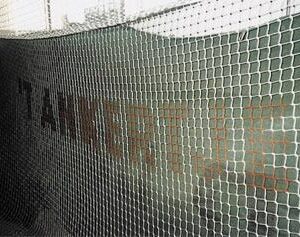 Vandalisme-arm doelnet, P-model 6 voetbaldoelnetten met logo sponsor uiting product variant image voetbaldoelnetten met logo sponsor uiting d